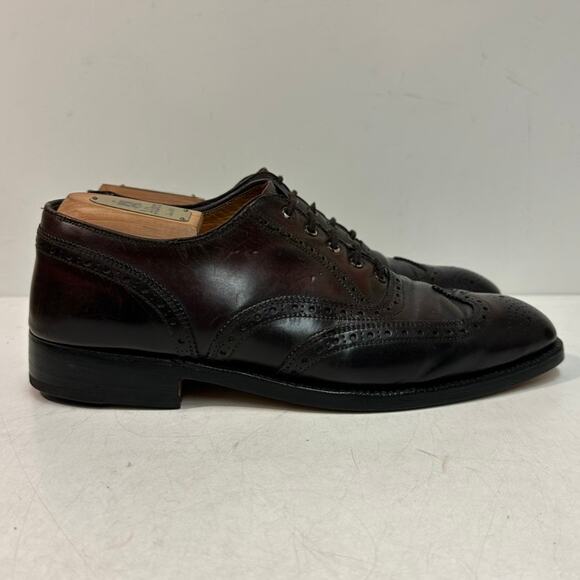 FULLY RESOLED Alden x Brooks Bros. A764 Shell Cordovan Wingtip Brogue USA 8 C - Picture 4 of 12